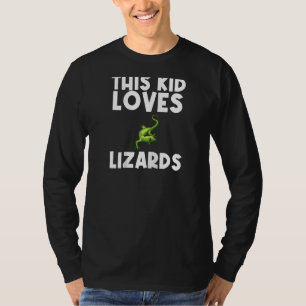Cool Lizard For Kid Boy Girl Gecko Green Reptile A T-Shirt