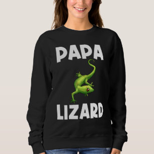 Cool Lizard For Men Father Gecko Green Reptile Ani Sweatshirt