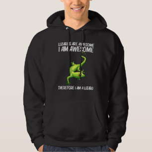 Cool Lizard For Men Women Gecko Green Reptile Anim Hoodie