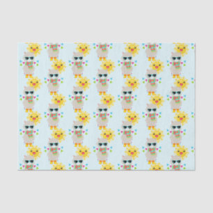 Cool Llama and Smiling Kawaii Sun Tissue Paper