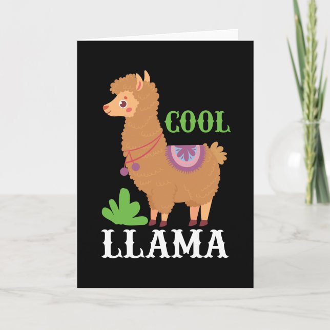 Cool Llama Card (Front)