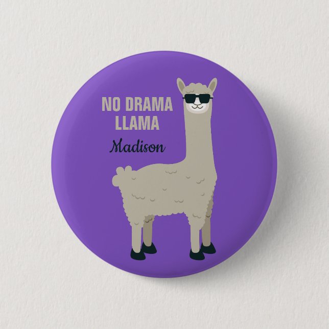 Cool Llama custom name & colour buttons (Front)