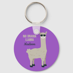 Cool Llama custom name & colour key chains