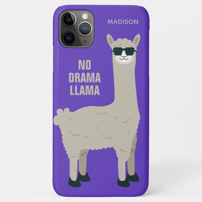 Cool Llama custom name & colour phone cases (Back)