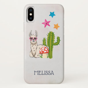 Cool llama in Heart-Shaped Sunglasses iPhone X Case