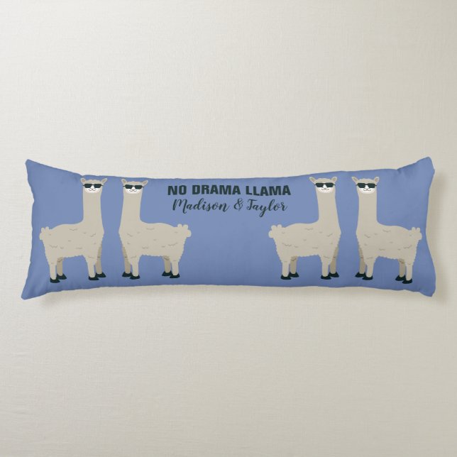 Cool Llamas custom name(s) & colour body pillow (Front)