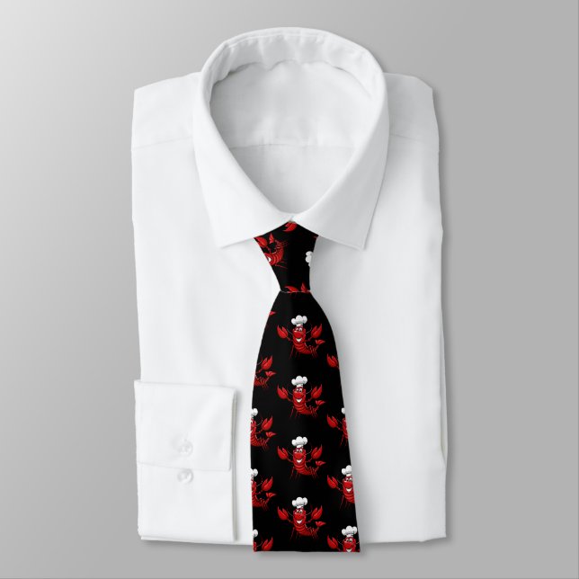 Cool lobster chef tiled tie (Tied)