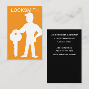 Cool Locksmith Modern Vertical Business Cards