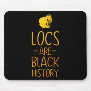 Cool Locs Art For Women Mom Afro Hair Black Histor Mouse Pad