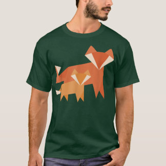 Cool Looking Mother And Baby Fo Cute Origami Foes  T-Shirt