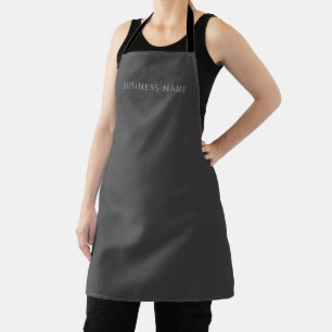Cool Looking Name & Monogram   Dark Grey Apron