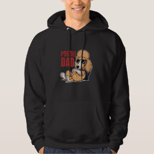 Cool Looking Poodle Dad with Sunglasses Dog Lover Hoodie