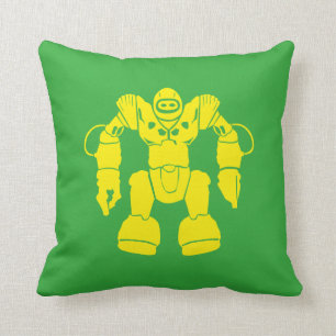 Cool looking science fiction yellow coloured cushion