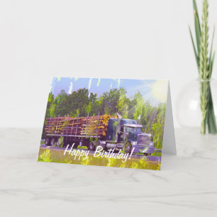 COOL LORRY Funny Trucker Birthday Cards