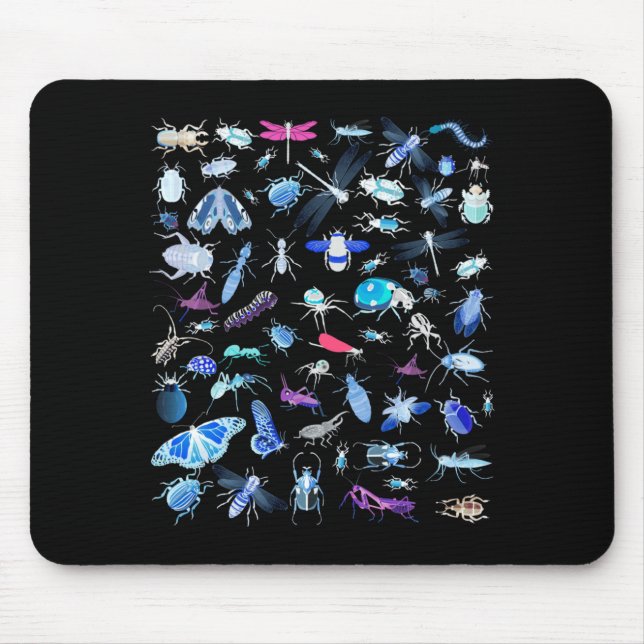 Cool Lots Of Bugs _ Funny Insect Lover Mouse Pad (Front)