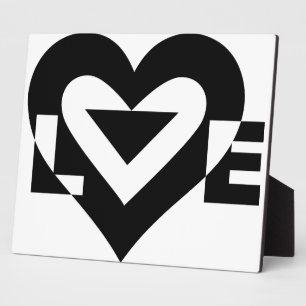 Cool Love Graphic, Black Plaque