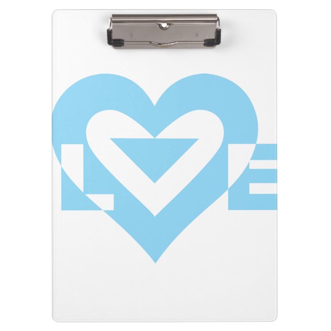 Cool Love Graphic, Blue Clipboard (Front)