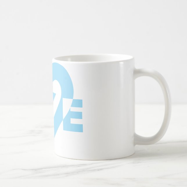 Cool Love Graphic, Blue Coffee Mug (Right)