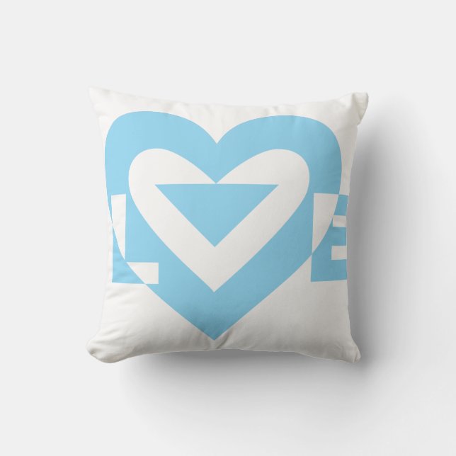 Cool Love Graphic, Blue Cushion (Front)