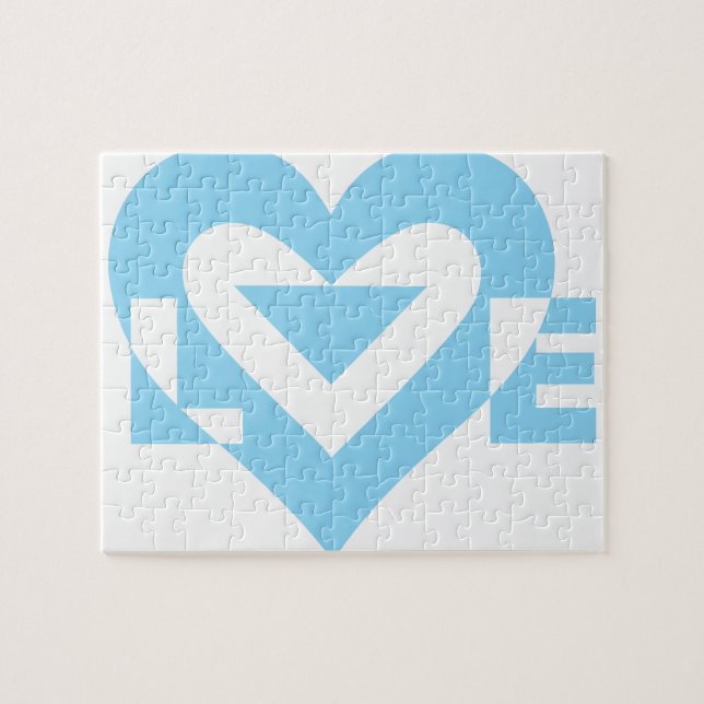 Cool Love Graphic, Blue Jigsaw Puzzle (Horizontal)
