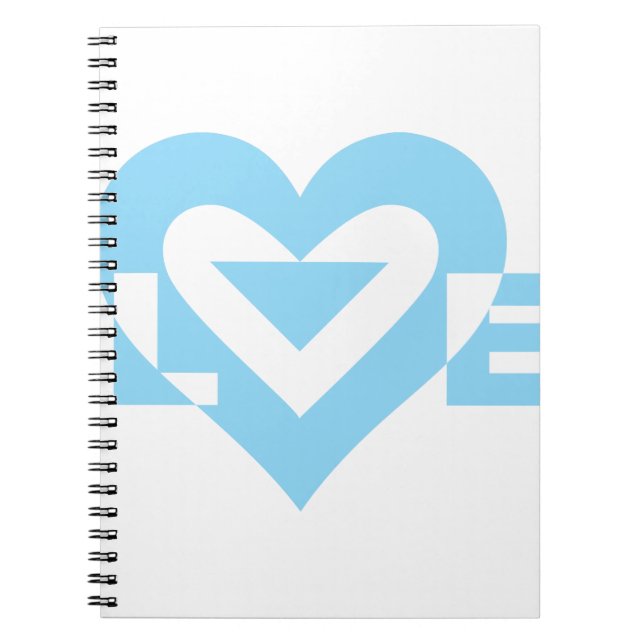 Cool Love Graphic, Blue Notebook (Front)