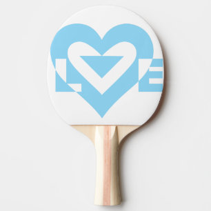 Cool Love Graphic, Blue Ping Pong Paddle
