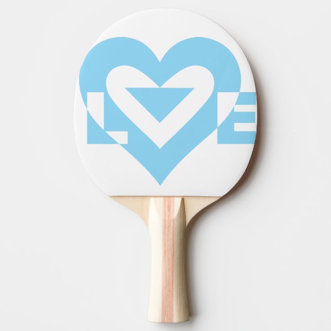 Cool Love Graphic, Blue Ping Pong Paddle (Front)
