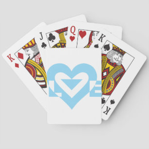 Cool Love Graphic, Blue Playing Cards