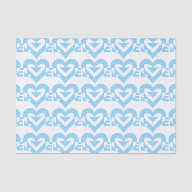 Cool Love Graphic, Blue Tissue Paper (Front)