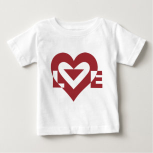 Cool Love Graphic, Burgandy Baby T-Shirt
