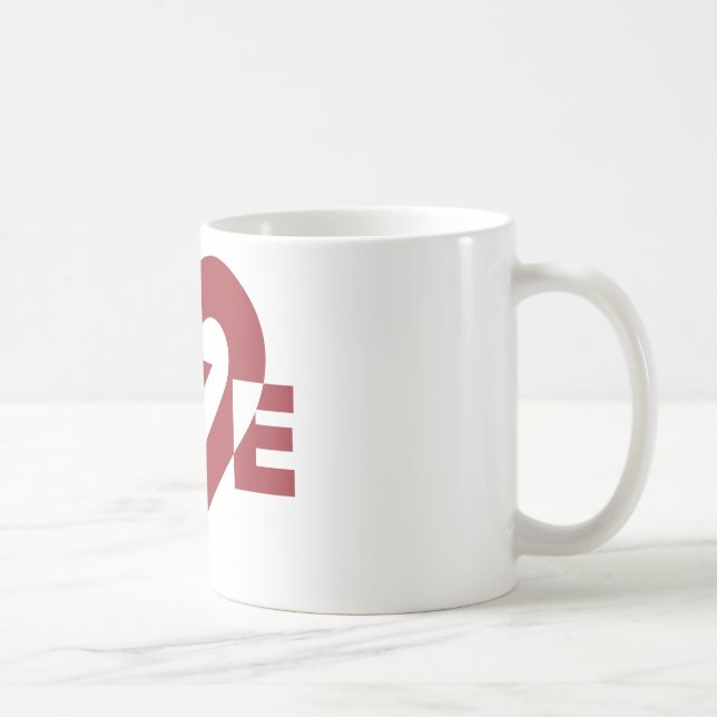 Cool Love Graphic, Burgandy Coffee Mug (Right)