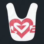 Cool Love Graphic, Cherry Pink Bib<br><div class="desc">A graphic logo design,  custom made. LOVE in cherry pink.</div>