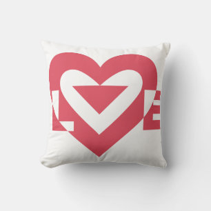 Cool Love Graphic, Cherry Pink Cushion
