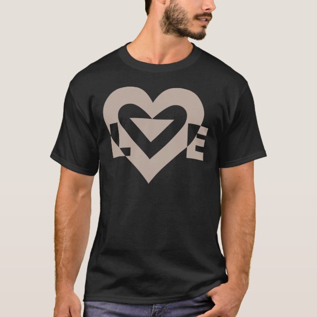 Cool Love Graphic, Grey T-Shirt (Front)