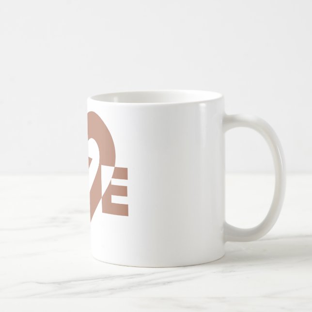 Cool Love Graphic, Mocha Brown Coffee Mug (Right)