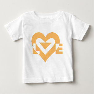 Cool Love Graphic, Orange Baby T-Shirt