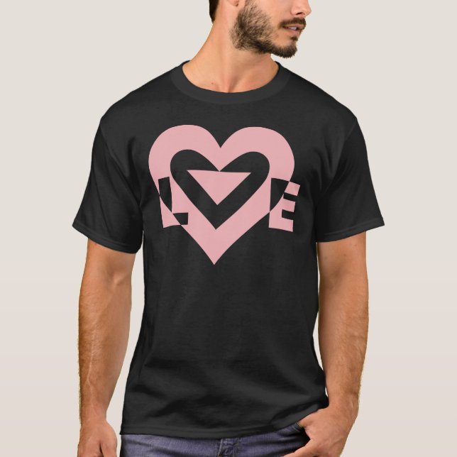 Cool Love Graphic, Pink T-Shirt (Front)