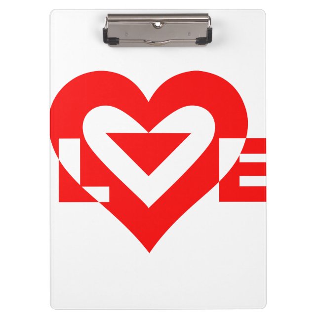 Cool Love Graphic, Red Clipboard (Front)