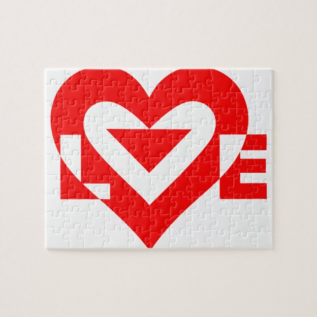 Cool Love Graphic, Red Jigsaw Puzzle (Horizontal)