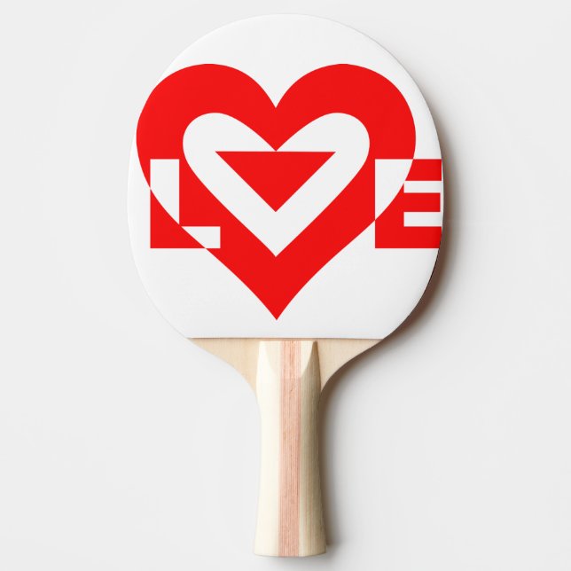 Cool Love Graphic, Red Ping Pong Paddle (Front)