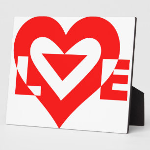 Cool Love Graphic, Red Plaque