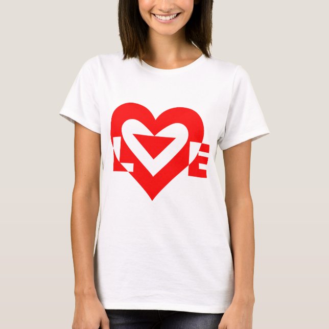 Cool Love Graphic, Red T-Shirt (Front)