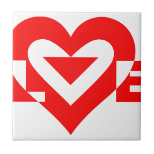 Cool Love Graphic, Red Tile