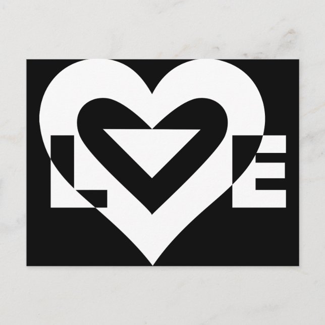 Cool Love Graphic, White Postcard (Front)