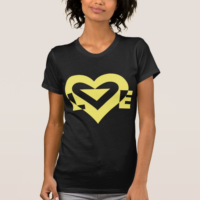 Cool Love Graphic, Yellow T-Shirt (Front)
