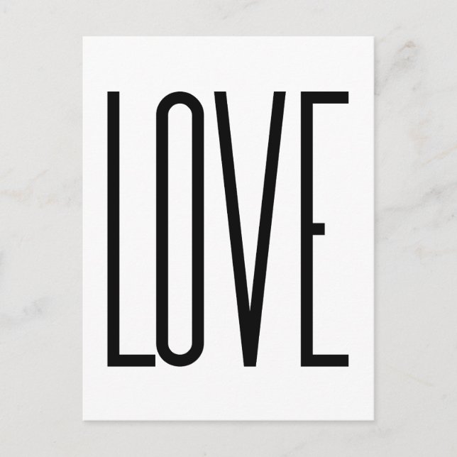Cool Love – Minimalist Graphic Design Postcard (Front)