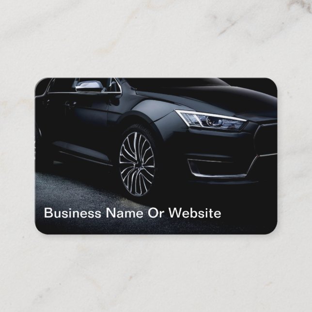Cool Luxury Car Service Business Cards (Front)