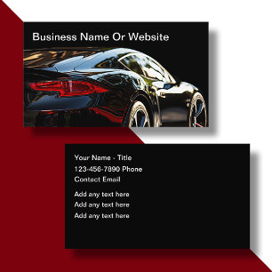 Cool Luxury Car Theme Business Cards