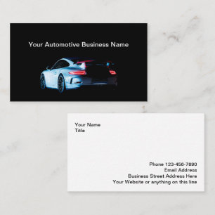 Cool Luxury Sports Car Theme Business Cards