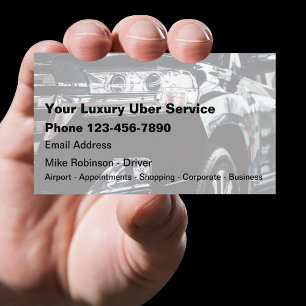 Cool Luxury Uber Driver Taxi Business Cards